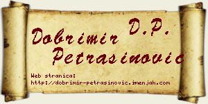 Dobrimir Petrašinović vizit kartica